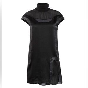 2008 UNDERCOVER by Jun Takahashi Black Silk High Neck Dress Sz 3 (US 10) RARE